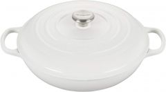 Le Creuset Signature 5qt Braiser - White