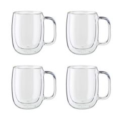 Zwilling Sorrento Plus 4-pc Double-Wall Glass Coffee Mug Set