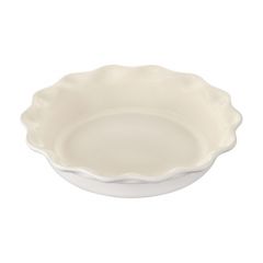 Heritage Fluted Pie Dish - White