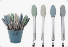 Neutrals 10" Silicone Tongs