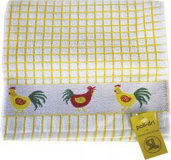 Poli-Dri Jacquard Tea Towel - Chickens