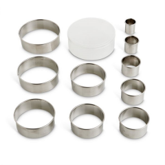 Baking Round Cutter Set with Reusable Storage Container 
