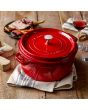 Staub Round 5.5qt Dutch Oven - Red