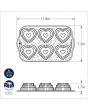 Nordic Ware Tiered Heart Cakelet Pan 