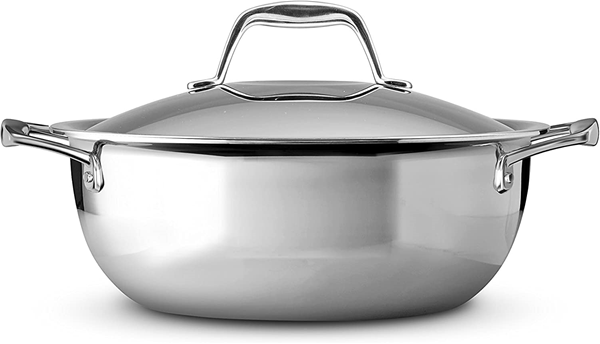 Tramontina Gourmet 10 In. Tri-ply Clad Induction Ready Stainless