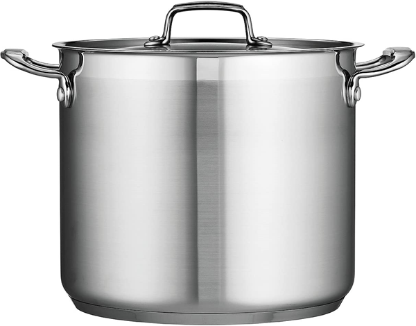 Stainless Steel 6 Quart Gourmet Stockpot with Cover with Slow