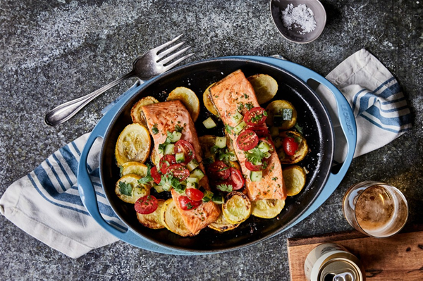 Le Creuset Classic 12.25 Oval Skinny Griddle Marine Blue