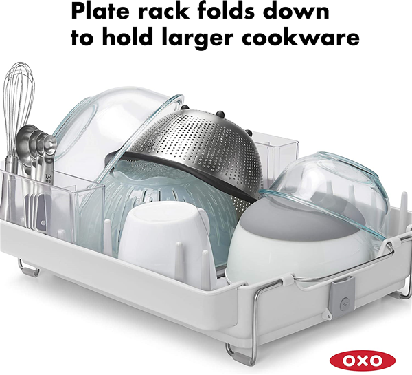NIOB OXO SoftWorks Foldaway Dish Rack Large Capacity Surface