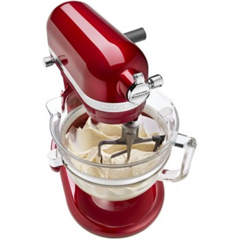 KitchenAid 5-Quart Stand Mixer Glass Bowl Candy Apple Red