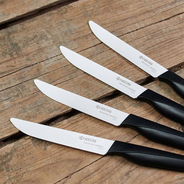 Kyocera - Set of 2 steak knives in white ceramic SK2WHWH