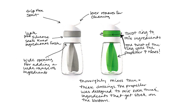 OXO Good Grips Salad Dressing Shaker, Green