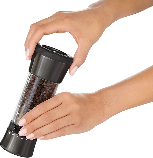 OXO Good Grips Mess-Free Pepper Grinder, Stainless Steel