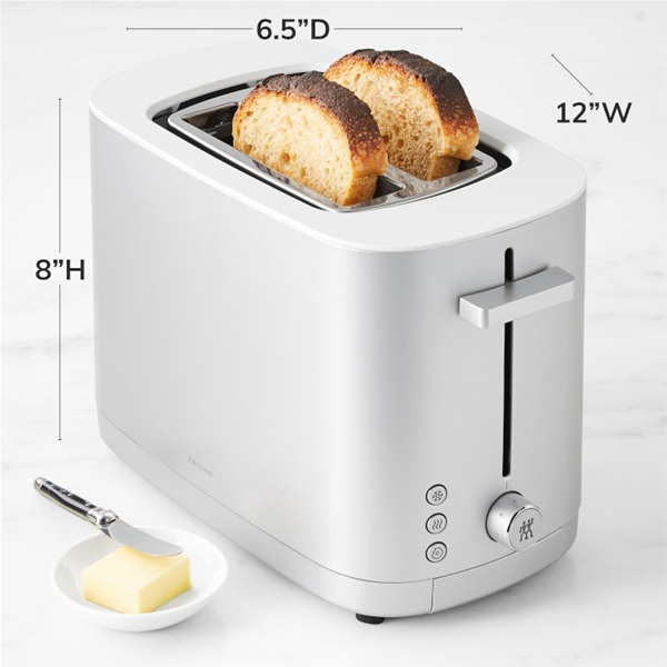 Zwilling Enfinigy 2 Long Slot Toaster (Silver)