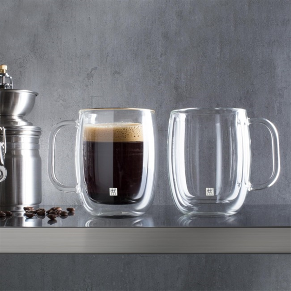 Shop ZWILLING J.A. Henckels 4-Piece 12 oz Double Wall Glass Coffee Mug Set
