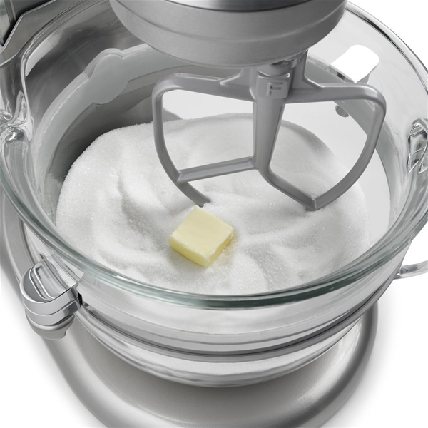 KitchenAid 6 Quart Stand Mixer: Design Series Glass Bowl - Sugar