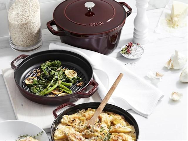 Staub Cast Iron 4-pc Stackable Set - Grenadine