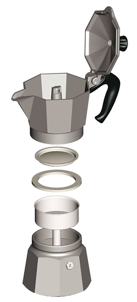 Bialetti Moka Express 9 cup Espresso Maker - Whisk
