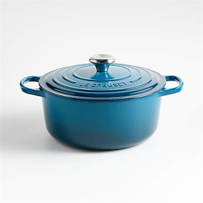 Le Creuset Signature 9-Qt. Round Marseille Blue Enameled Cast Iron