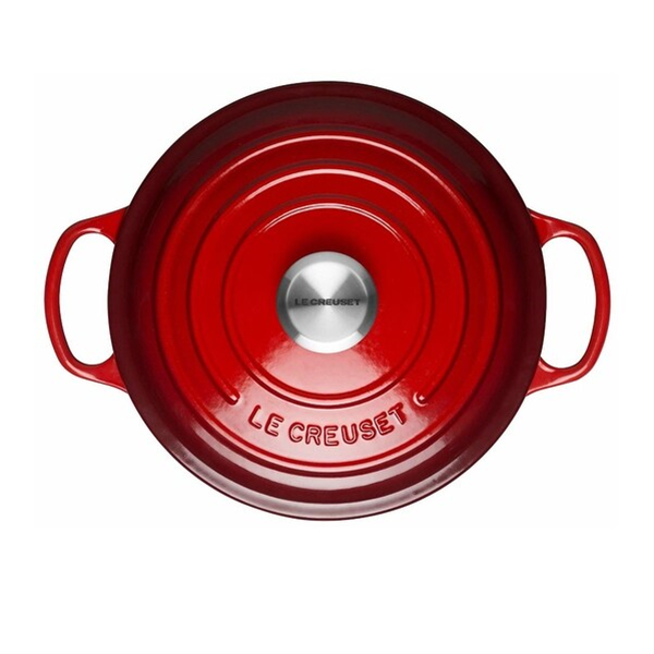 Le Creuset Enameled Cast Iron Signature Round Dutch Oven, 9 qt., Cerise