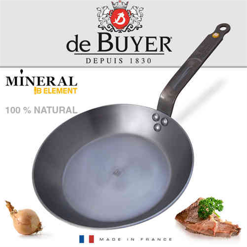 de Buyer Mineral B Element Steel Crepe Pan 9.5-in