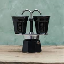 Bialetti 2 Cups Mini Express Black Stovetop Espresso Maker