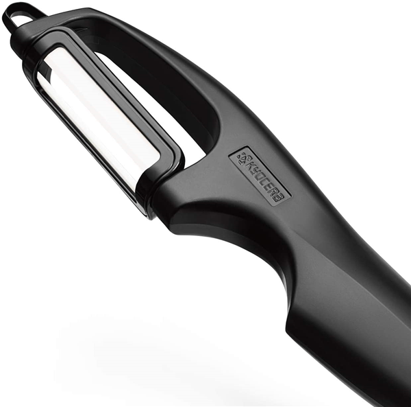 Kyocera Vertical Ceramic Blade Swivel Peeler - Black