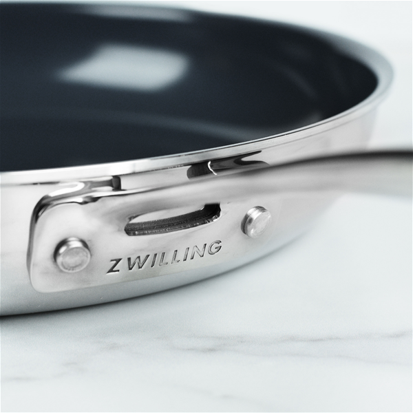 Zwilling Clad CFX 2-pc Stainless Steel Ceramic Nonstick Fry Pan with Lid