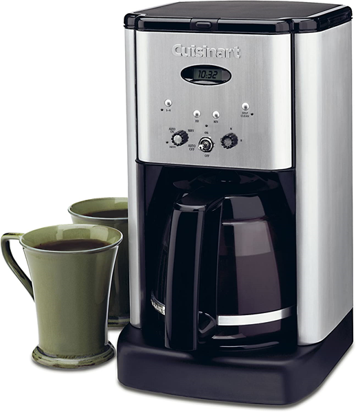 Cuisinart 12-Cup Programmable Silver Coffee Maker with Built-In