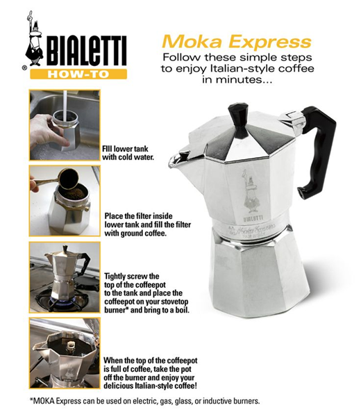 Bialetti Moka Express Espresso Maker - 6 Cup - Spoons N Spice