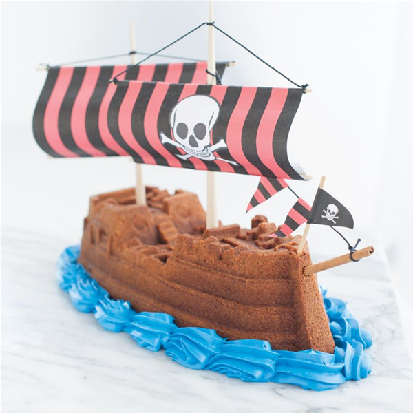Celebration Cake Pan Tin Castle Pirate Ship or Pram Birthday Christening 