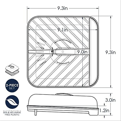 Nordicware Medium Slanted Bacon Tray with Lid