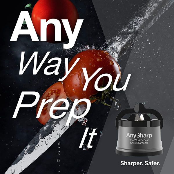 AnySharp Pro Knife Sharpener - Gunmetal