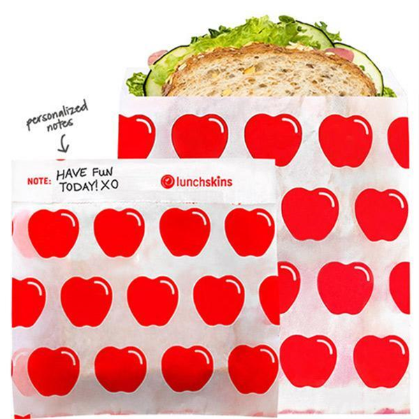 Lunch Skins Paper Sandwich Bags, Apple - 50 bags