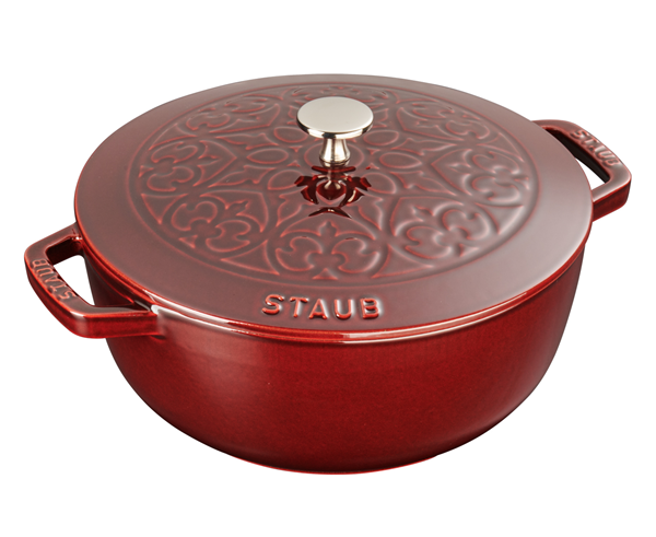 Staub Cocotte, 9 Qt. Cast Iron Round French Oven - Grenadine - Yahoo  Shopping