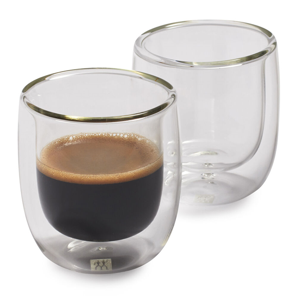 Zwilling Sorrento Plus Double Wall Glassware 2-pc Coffee Glass Mug Set