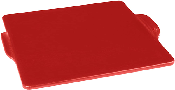 Emile Henry Pizza Stone: Rectangular, Burgundy