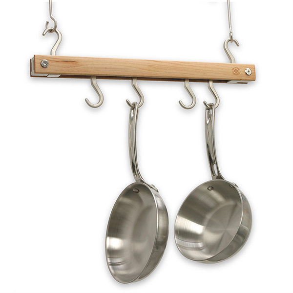 JK Adams Wall-Mounted Pot Rack With Shelf