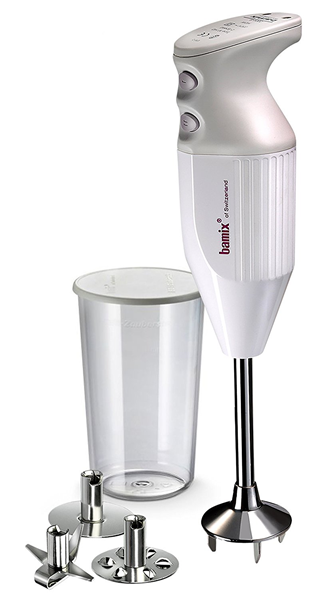 Bamix Mono Immersion Blender & Processor, Silver/White