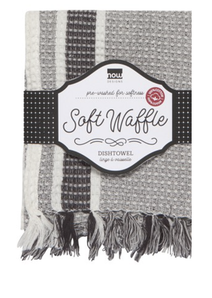 Now Designs Soft Waffle Towel, Black
