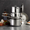  Tramontina Gourmet Stainless Steel Tri-Ply Clad 8-Piece Cookware Set Click to Change Image