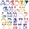 R&M Alphabet Cookie Cutter Set - Colored (26 Piece)Click to Change Image