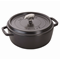 Staub 6qt Cochon Shallow Round Cocotte - Matte Black (Limited Edition)Click to Change Image