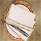 Metallic Trimmed Linen Napkin (White/Gold), Set of 4Click to Change Image