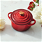 Le Creuset Mini Cocotte with Heart Knob - Cerise Click to Change Image