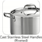 Tramontina Gourmet Stainless Steel Tri-Ply Clad 6-qt Sauce Pot with Lid Click to Change Image