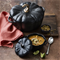 Staub Cast Iron Pumpkin Cocotte, 3.5QT - Matte Black Click to Change Image