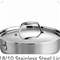 Tramontina Gourmet Stainless Steel Tri-Ply Clad 6-qt Covered Deep Saute / Braiser Click to Change Image