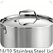 Tramontina Gourmet Stainless Steel Tri-Ply Clad 6-qt Sauce Pot with Lid Click to Change Image