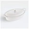 Staub Ceramic Oval Covered Baker - Matte WhiteClick to Change Image