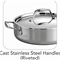 Tramontina Gourmet Stainless Steel Tri-Ply Clad 6-qt Covered Deep Saute / Braiser Click to Change Image